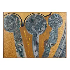 Three Figures Movin' On by Robert Barnard, Acrylic, sold May 2025