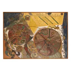 Double Knocker Norton, Chapel Hill by Robert Barnard, Acrylic and graphite on linen, sold May 2025