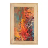A Saxophone Player by Clifford Lee, Oil on canvas, sold May 2025