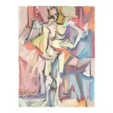 Untitled Abstract by Malta Class, Acrylic on canvas, sold May 2025