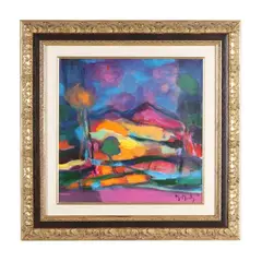 La Montagne Rose by Marcel Mouly, Acrylic on canvas, sold May 2025