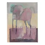 Purple Field by Catherine Gregory, Oil and oil crayon on canvas, sold May 2025