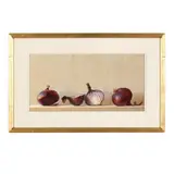 Red Onions by Scott Fraser, Oil on masonite, sold May 2025