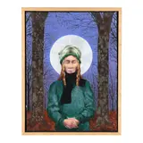 Twelfth Moon by Anthony Shostak, Oil and leaf over silver point and ink on panel, sold May 2025