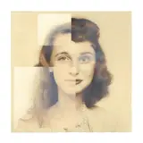 Self-Portrait as my Grandmother II by Julie Sharpe, Mixed media on encausticbord, sold May 2025