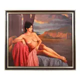 Reclining Nude by David F. Baker, Oil on canvas, sold May 2025
