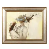 Mycorrhiza and Silvanus by Catherine Brooks, Oil on masonite, sold May 2025