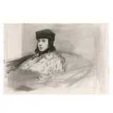 Portrait of a Seated Figure by Bo Bartlett III, Graphite on paper, sold May 2025