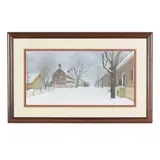 Winter Scene in Old Salem by John Furches, Watercolor on paper, sold Apr 2025
