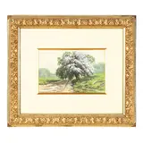 Spring Landscape with Blossoming Tree by Charles Grant Davidson, Watercolor and gouache on paper, sold Apr 2025