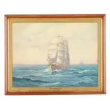 Gloucester Harbor by John Alfred Cook, Watercolor and gouache on paper, sold Apr 2025