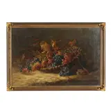 Still Life with Grapes by Lydia Maria Brewster Hubbard, Oil on canvas (lined), sold Apr 2025