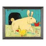 Untitled (Dog and Ducks) by Michael Banks, Oil on panel, sold Apr 2025