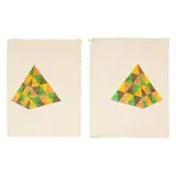 The Geometry of Echoes (Diptych) by John Hiigli, Oil on canvas, sold Apr 2025