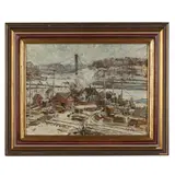 Sawmill by J. G. Stephenson, Oil on canvas, sold Mar 2025