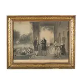 The Home of Washington by Thomas Oldham Barlow, Line and stipple engraving, sold Mar 2025