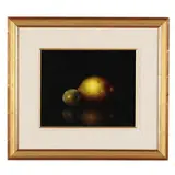 Sill Life of a Lime and Lemon by Cortés Chicharro, Oil on canvas, sold Mar 2025