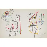 Sans titre (*L'enfance d'Ubu*, pl. 3) by Joan Miró, 1971, Lithographie sur papier vélin d'Arches, sold Dec 2023