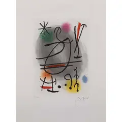 Caillou by Joan Miró, 1978, Lithographie sur papier vélin BFK Rives, sold Dec 2023