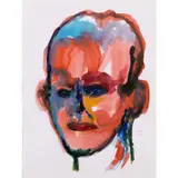Profile VI by Wole Lagunju, 2020, Encre sur papier, sold Nov 2023