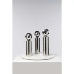 Maquette pour Capteurs de Ciel (La Louvière) by Pol Bury, 2004, Bois, acier inoxydable et moteur électrique, sold Jan 2024