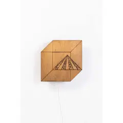 36 boules dans un cube en perspective by Pol Bury, 1997, Bois, liège, aimant et moteur électrique, sold Jan 2024