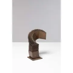 Volume figé W 6 by Pol Bury, 1993, Bronze à patine brune, sold Jan 2024