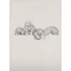 Carré traversant la ligne d'horizon by Pol Bury, 1982, Encre de Chine sur papier, sold Jan 2024