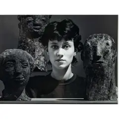 Bildnis mit Plastiken by Otto Steinert, 1953, gelatin silver print, sold Oct 2025