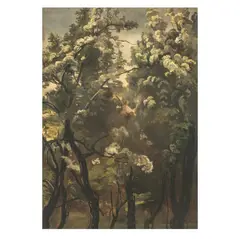 Waldstudie, ca. 1830 by Christian Friedrich Gille, oil on paper, sold Oct 2025