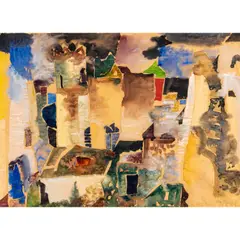 Forio nach dem Regen by Eduard Bargheer, 1953, watercolor, sold Oct 2025