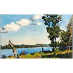 Landschaft mit Baumstumpf by Eugene Spiro, 1944, oil on canvas, sold Oct 2025