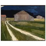 Stadel am Abend by Reiner Wagner, 1992, oil on canvas, sold Oct 2025