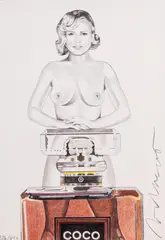 Coco Cookie by Mel Ramos, 2015, pencil, sold Oct 2025