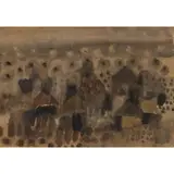 Häuseransicht by Eduard Bargheer, 1967, watercolor, sold Mar 2025