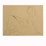Nu assis, de profil by Pablo Picasso, 1947, lithograph, sold Mar 2025