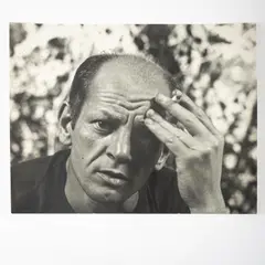 Jackson Pollok by Hans Namuth, 1950, gelatin silver print, sold Mar 2025