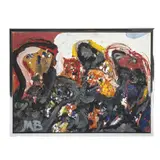 Abstrakte Komposition by Mogens Balle, 1975, oil on canvas, sold Mar 2025