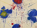 The Upper Red (Voilà) by Sam Francis, 1963, color lithograph, sold Mar 2025