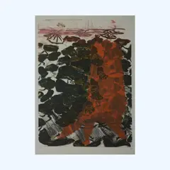 Zwei Lithographien 'Ohne Titel by Per Kirkeby, 1991, color lithograph, sold Mar 2025