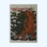 Zwei Lithographien 'Ohne Titel by Per Kirkeby, 1991, color lithograph, sold Mar 2025