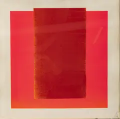 Rot auf leuchtrot by Rupprecht Geiger, 1966, pencil, sold Mar 2025