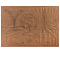 Schöpfung, Chaosologie, Tropfologie, Harmonologie, Drachologie - Dämonen aller Kultur - und Moralschänder by Friedrich Schröder-Sonnenstern, 1952, pencil, sold Mar 2025