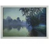Tropische Flusslandschaft, wohl Ende 20. Jh by Rick Olson, pastel, sold Mar 2025