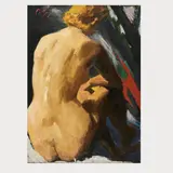 Weiblicher Akt in Rückenansicht by Carl Otto Müller, 1938, oil on canvas, sold Oct 2024