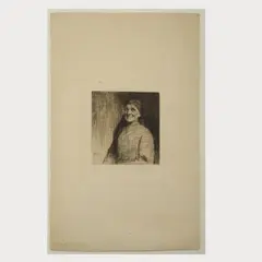 Die Mutter des Künstlers by Franz von Stuck, 1894, etching, sold Oct 2024