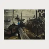 Landung bei Sturm by Karl Eulenstein, 1950, oil on canvas, sold Oct 2024