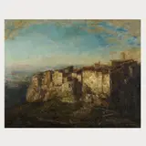 Altes Felsennest in der Toskana, Italien', vor 1940 by Otto Eduard Pippel, oil on canvas, sold Oct 2024