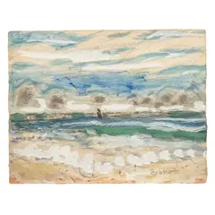 Bord de mer, voilier au loin', wohl um 1930 by Pierre Bonnard, watercolor, sold Oct 2024