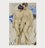 Aktdarstellung eines Paars by Carl Otto Müller, 1940, oil on canvas, sold Oct 2024